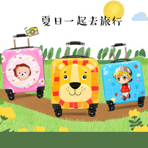Suitcase children boys and girls cute small 20 inches boarding can take baby cartoon travel tide 18 inch bar box