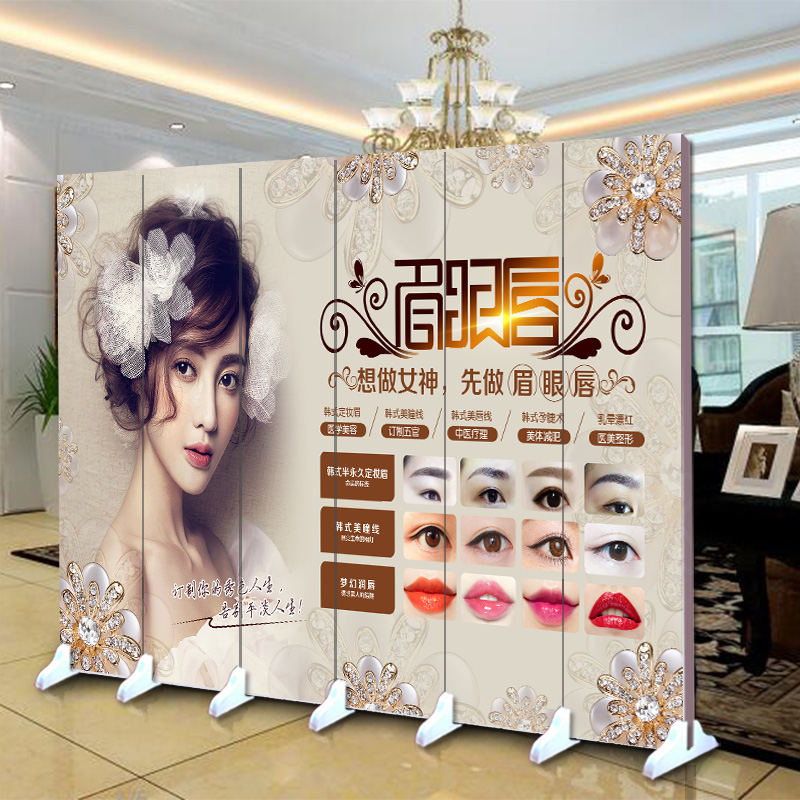Màn hình vách ngăn gấp thẩm mỹ viện sức khỏe đơn giản hiện đại đơn giản trượt phòng khách di động vải thời trang màn hình gấp - Màn hình / Cửa sổ 45 mẫu vách ngăn trang trí phòng khách tuyệt đẹp