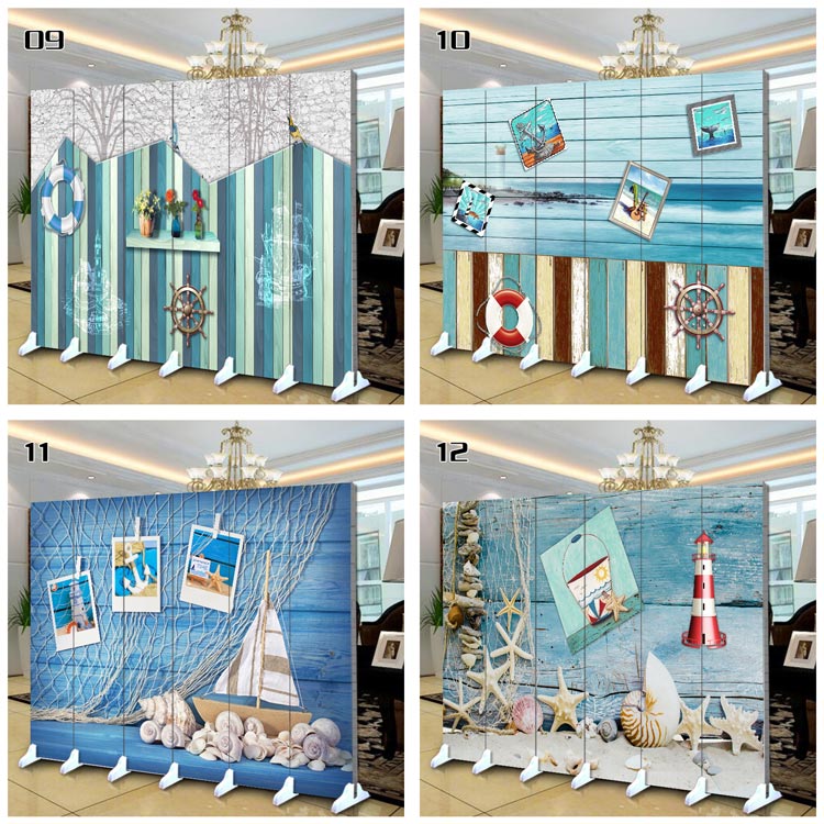 Phân vùng màn hình châu Âu Phong cảnh Địa Trung Hải đơn giản hiên hiện đại khách sạn phòng ngủ phòng khách di chuyển màn hình gấp - Màn hình / Cửa sổ khung cửa