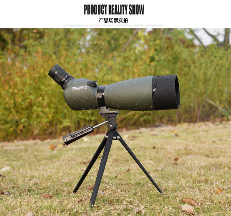 Kính viễn vọng Birdwatching 25-75x70 zoom tầm nhìn ban đêm độ phân giải cao dành cho người lớn nhận điện thoại di động ngoài trời nhìn qua gương đơn mục tiêu - Kính viễn vọng / Kính / Kính ngoài trời