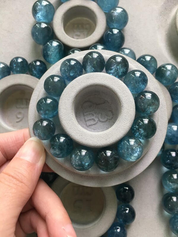 Aquamarine Devil Blue Ghost Green Sparkling Single Bead Medium Optional DIY Bracelet Devil Blue Sparkling Bracelet Ghost Green