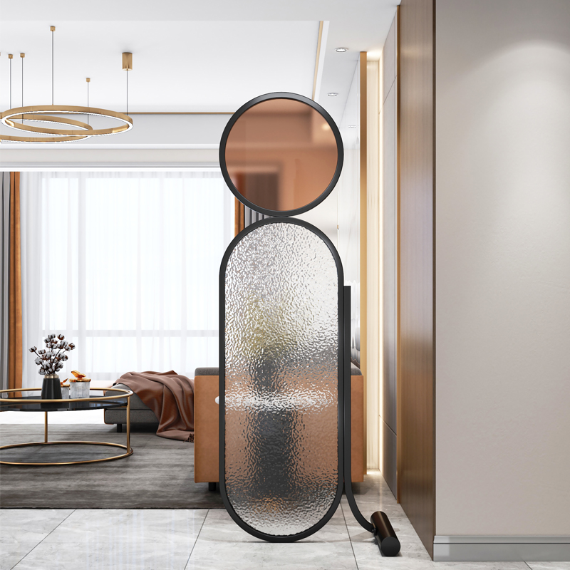 Household light luxury Changhong glass screen partition living room simple modern Nordic decoration office small apartment porch