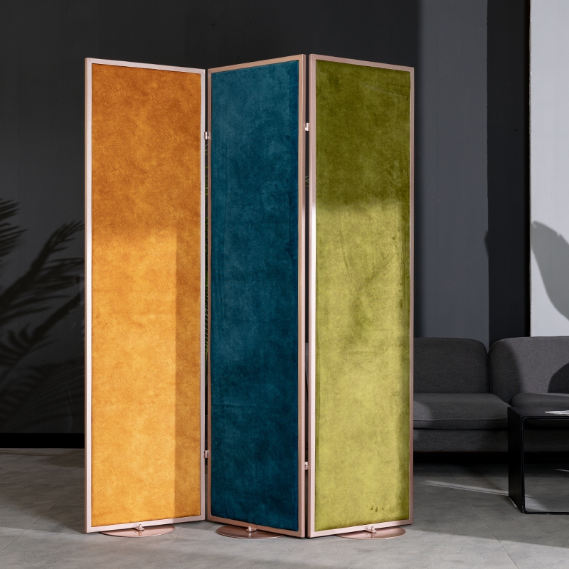 Living room compartment screen decoration modern simple folding screen porch European partition wall small apartment light luxury folding mobile
