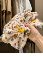 Hello kitty, летние штаны, повседневные брюки, эластичная талия, оверсайз, свободный прямой крой
