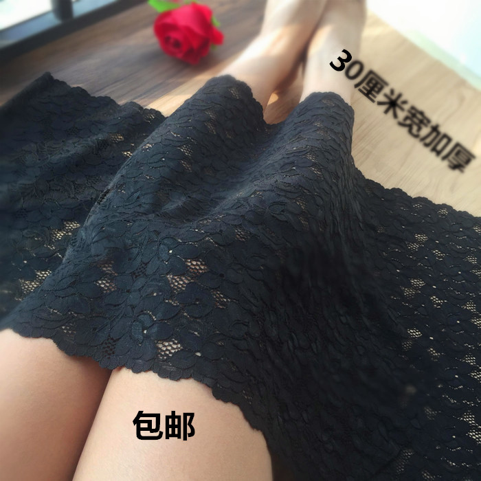 A variety of black thickened and wide exquisite embroidery stretch cutout lace skirt hem wrapped chest accessories