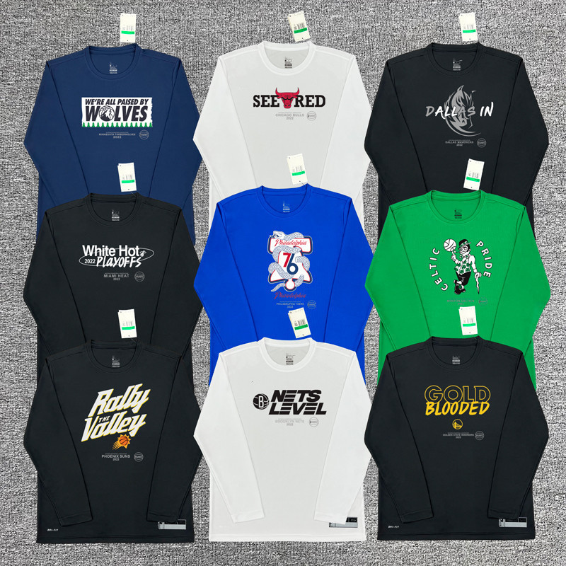 Basketball Long-Sleeved Men's American Training Uniform Sun Warriors Heat Team Shooting Warm-Up Appearance Basketball Uniform Quick-Drying T-Shirt Basketball Long-Sleeved Men's American Training Uniform Sun Warriors Heat Team Shooting Warm-Up Appearance Basketball Uniform Quick-Drying T-Shirt