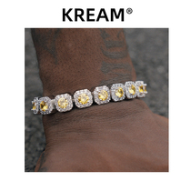 travis scott with the same ice out rock sugar full diamond necklace hip hop men and women clavicle chain ins bracelet