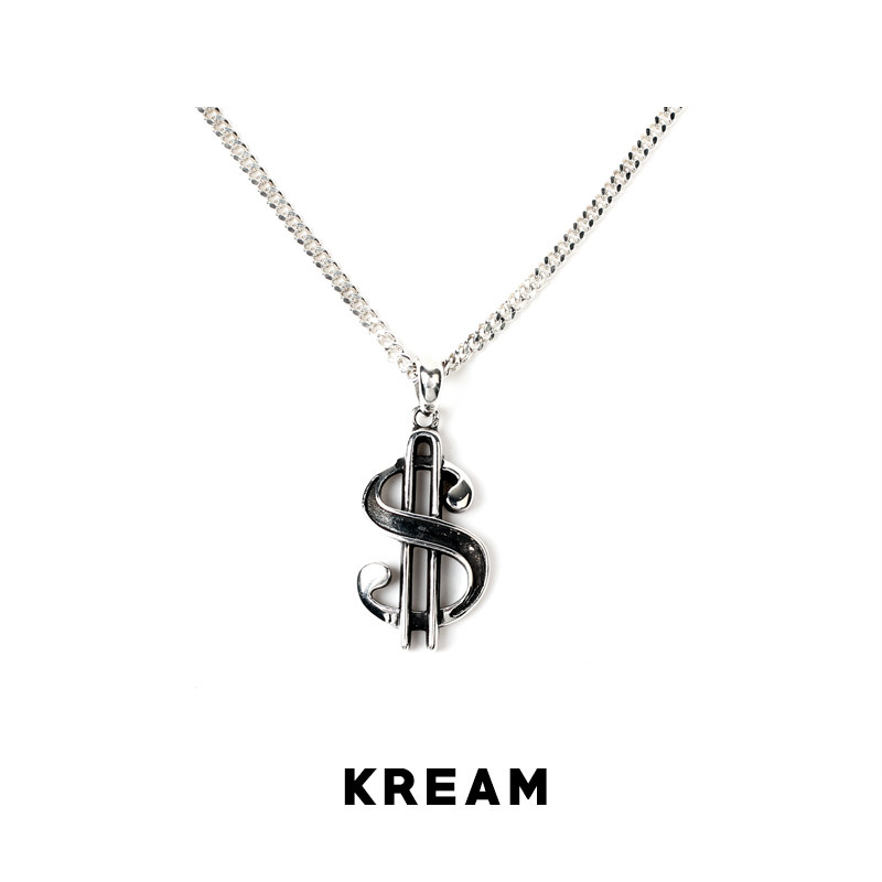 S925 DOLLAR PENDANT CHAIN ​​Sterling Silver Dollar Pendant Necklace