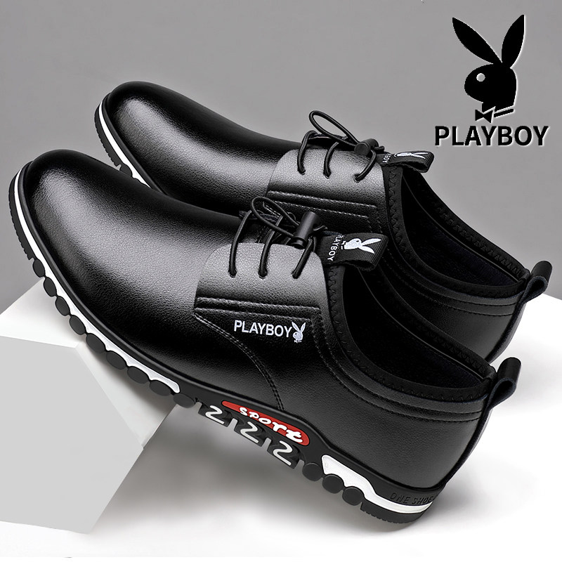 Floral Playboy men's shoes Summer 2022 new men's business Fashion Casual Shoes Heightening 100 Ride Trendy Leather Shoes Man-Taobao