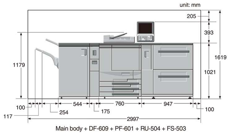 Máy in Konica Minolta C7000 tốc độ cao Sản xuất máy in Laser màu Kemei C6000 - Máy photocopy đa chức năng