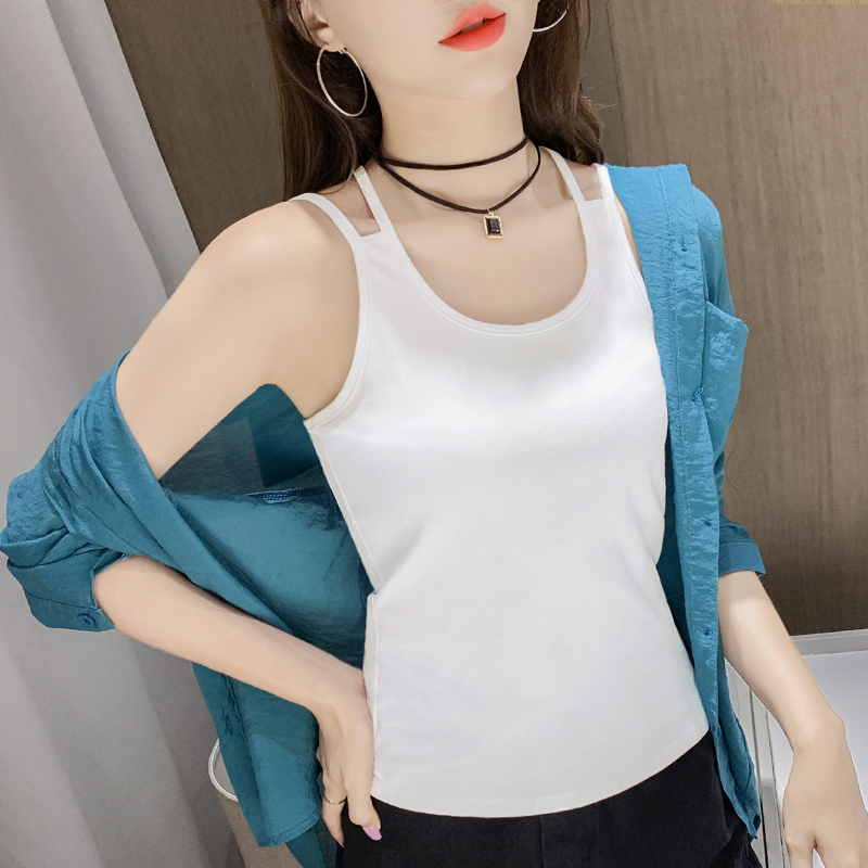 Harness Vest Woman 2022 Summer New online Red Nehitch Undershirt Sport Outwear Beauty Back Sleeveless Blouse