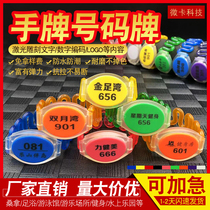 Sauna Bath hand plate bathroom number plate gym induction lock locker room cabinet key bracelet hand plate customization