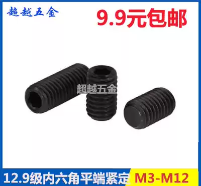 12 9 level flat end hexagon socket set screw machine meter top wire headless stop screw M3M4M5M6M8M10M12