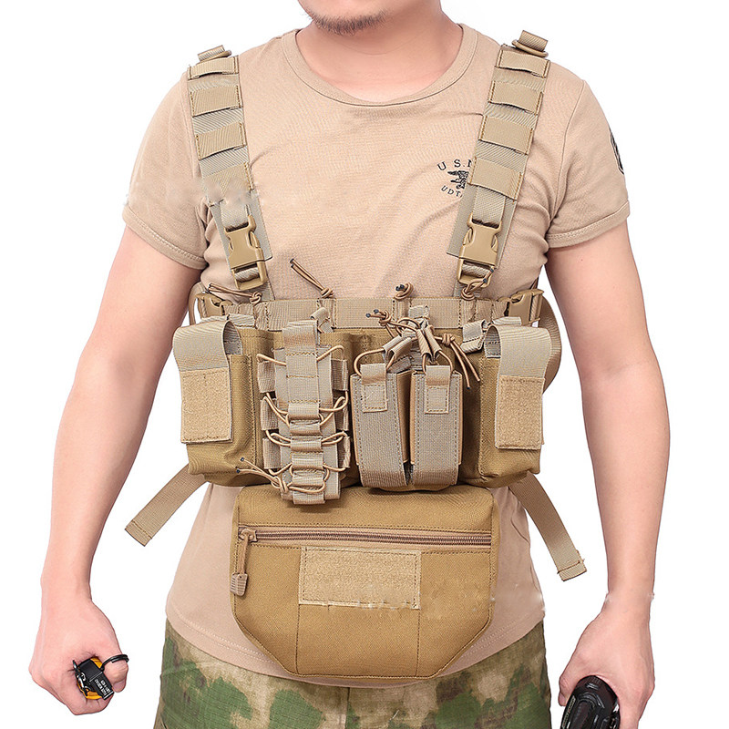 D3 chest hanging multifunction light weight Belly Pocket Breathable Tactical Vest Bulletproof Backcoat Special Soldier Waistcoat Combat Gear