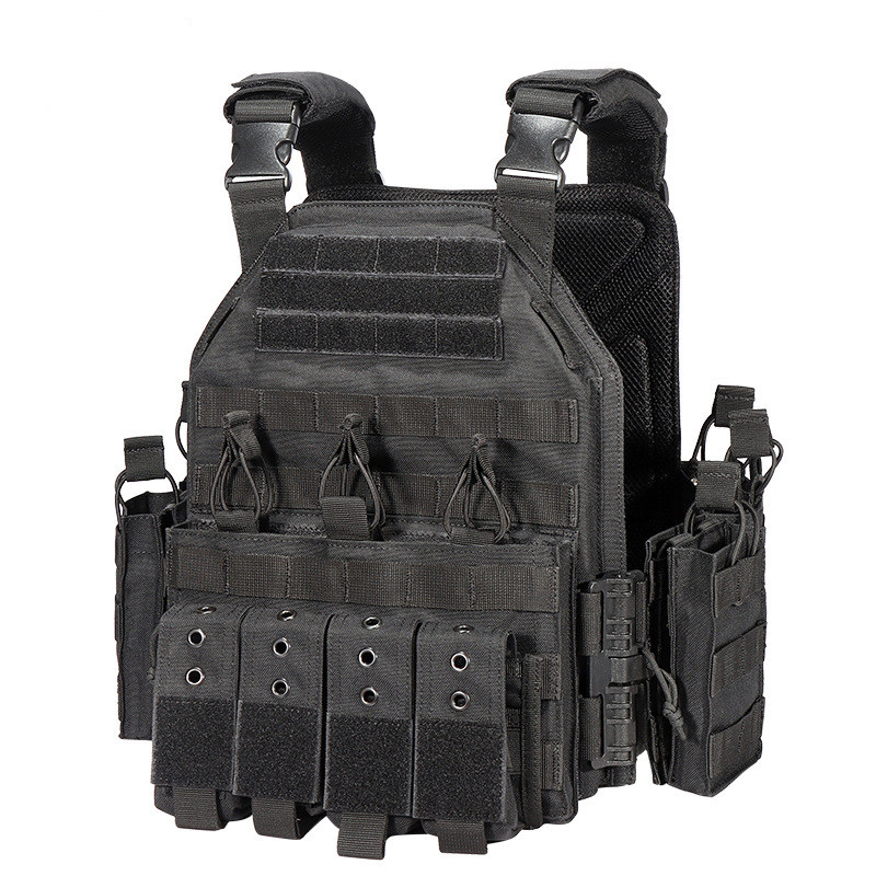 Quick removal of multifunctional heavy bulletproof coat tactical vest vest vest of horse-proof jacket training black equipment plug-in