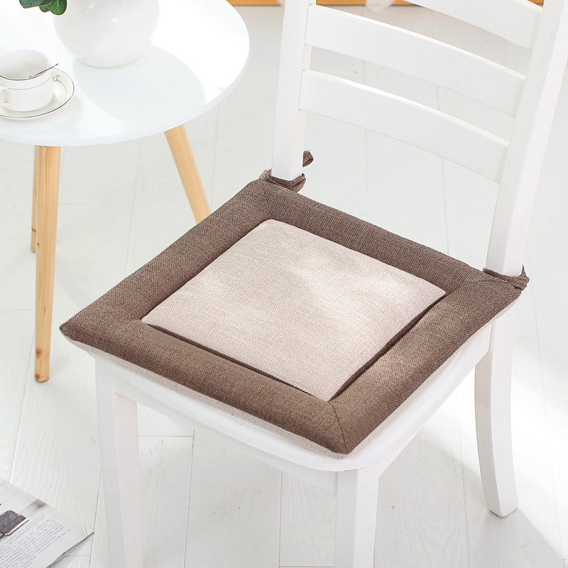 New high density linen Japanese style restaurant dining chair student sofa sitting office mat can be customized