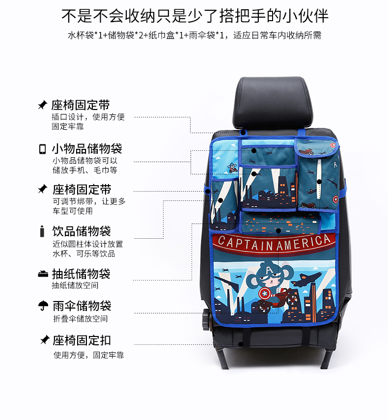【天天】汽車用品多功能車用置物袋車載座椅背收納袋掛袋儲物盒車內收納盒 『 』