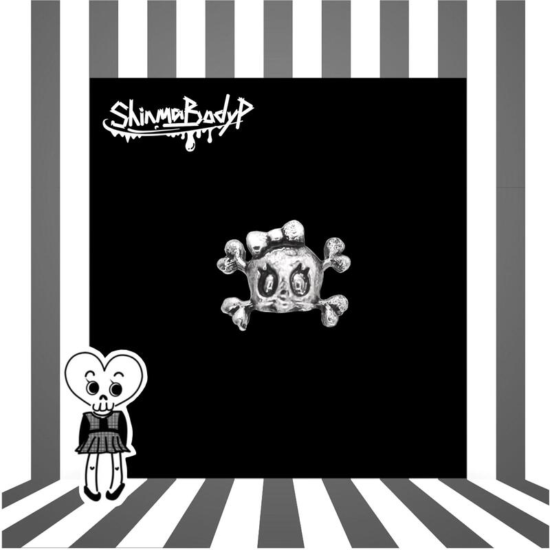 Shinma 【Skull Sister】 Internal Thread Lip Stud Halloween Gothic Cute Horror Hot Girl Titanium Steel Earrings