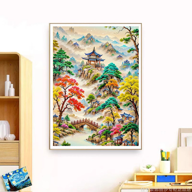 Lin Fengqige Cross Stitch 2024 ກະທູ້ໃຫມ່ Embroidery ຫ້ອງຮັບແຂກຂະຫນາດນ້ອຍສິ້ນງ່າຍດາຍ ຫ້ອງນອນທີ່ທັນສະໄຫມ embroidery