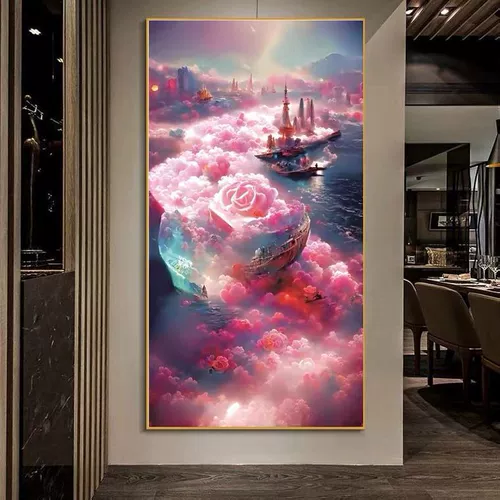 Розовая облако морское ход поперечного удара новое крыльцо для гостиной плохое издание слегка мечта о вышивке Wonderland