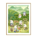 Новый чай, собирающий кроличьи кросс-стежк 2025 Новая высококачественная гостиная маленькие кусочки крыльца для спальни, заживляющая вышивка