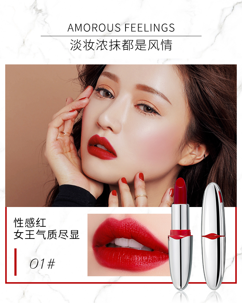 Son môi 2 màu cẩm thạch mờ phụ nữ dưỡng ẩm lâu dài Trung Quốc hàng hóa giá rẻ thích hợp đậu màu son môi men sinh viên son ink màu đỏ cam