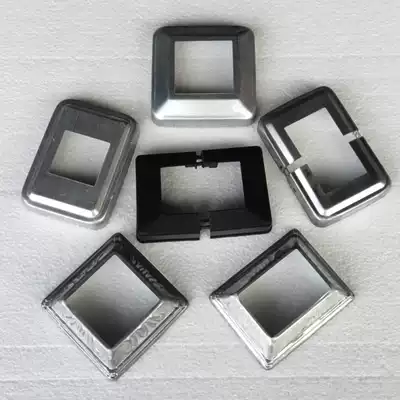 Flower tube cover Balcony decoration foot cover guardrail square tube cover two-piece cover Zinc steel cover iron fittings fence ugly cover