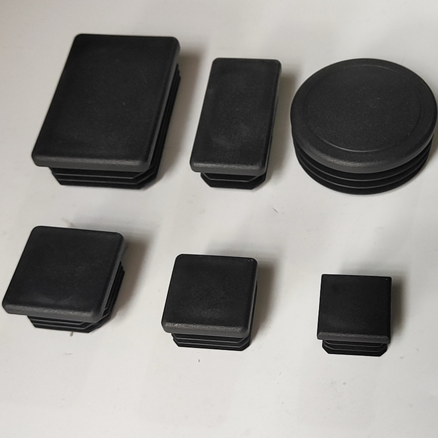 Pipe plug plastic plug pipe cap decoration cover flow stopper black plastic head waterproof seguer type nut stainless steel pipe plastic plug