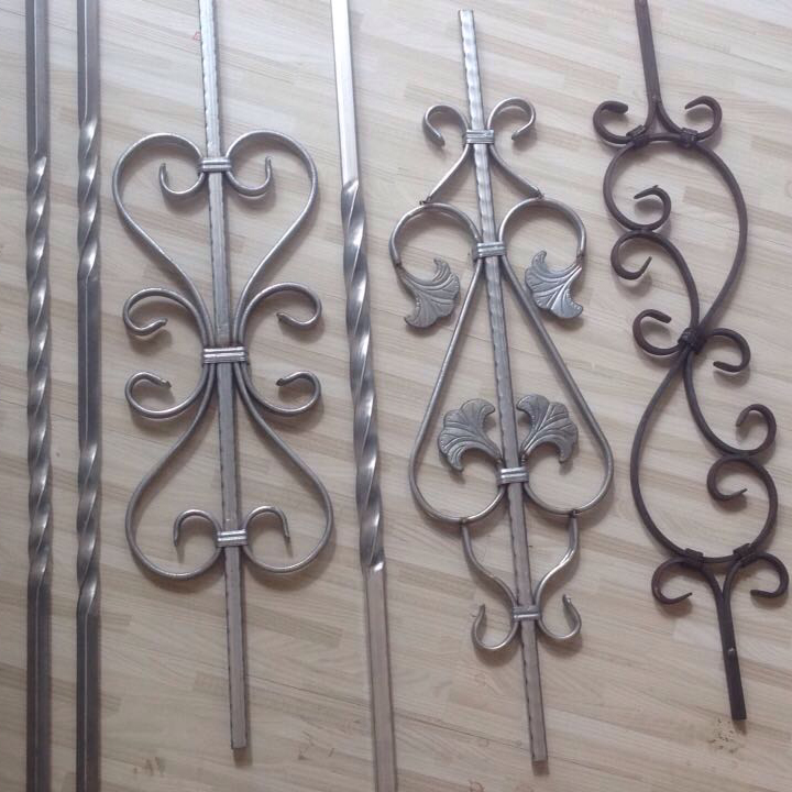 Wrought iron fittings Stair handrail parts Ladder flower standing pole Stair guardrail DIY iron flower accessories Wrought iron material