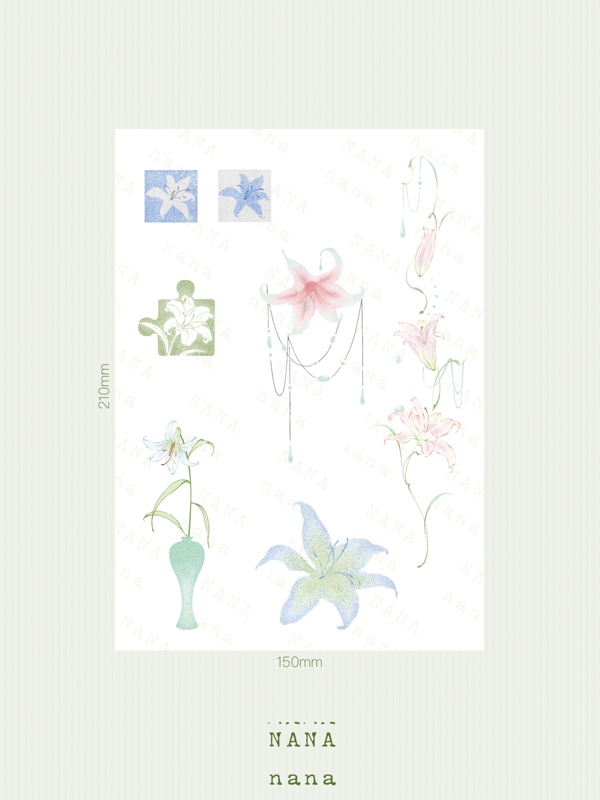 Nana Garden•Lily Original Series Tattoo Stickers Nana Garden•Lily Original Series Tattoo Stickers