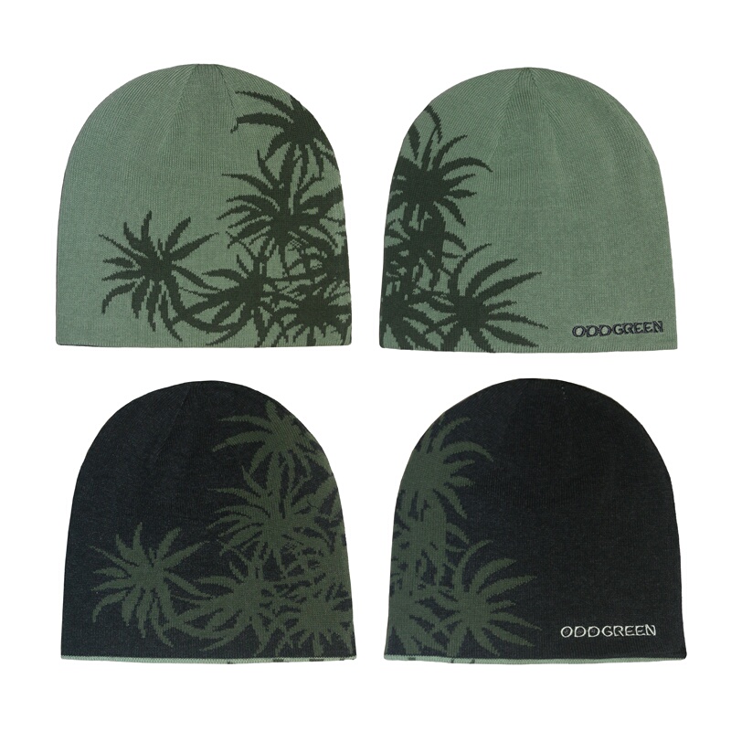 Oddgreen Alpine Mist Green Plant-Based Reversible Niche Design Autumn and Winter Outdoor Knitted Hat Oddgreen Alpine Mist Green Plant-Based Reversible Niche Design Autumn and Winter Outdoor Knitted Hat