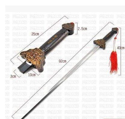 Taiji sword telescopic metal stainless steel sword photo studio modeling sword morning exercise fitness sword accessories costume performance prop sword