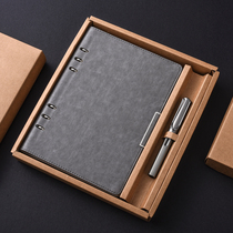 Practical notebook signature pen set personality creative metal pen business gift lettering custom printing logo men and women company meeting annual meeting commemorative gift to send leaders to customers
