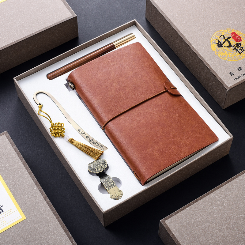 China Wind Red Wood Signature Pen Notebook With Body Dish Gift Box Set Upscale Practical Delivery Men Lady Creative Gift Company Annual Conference Event Memorabilia Business Gift Custom Logo Lettering