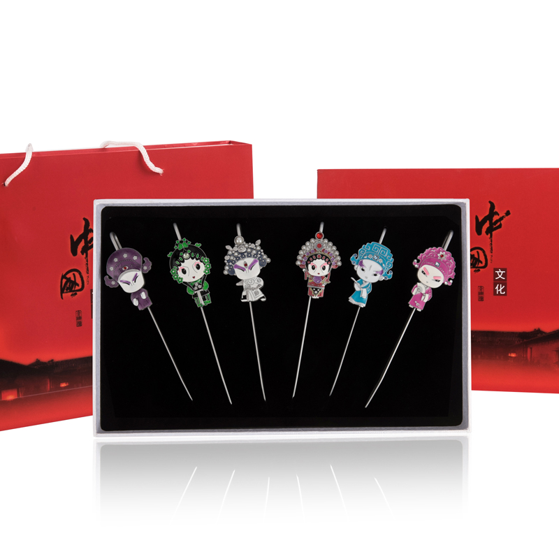 Pendant bookmark Quintessence Peking Opera Facebook Q version Character bookmark Creative metal Chinese style exquisite bookmark Students free lettering send teacher literary personality Company business gift custom logo