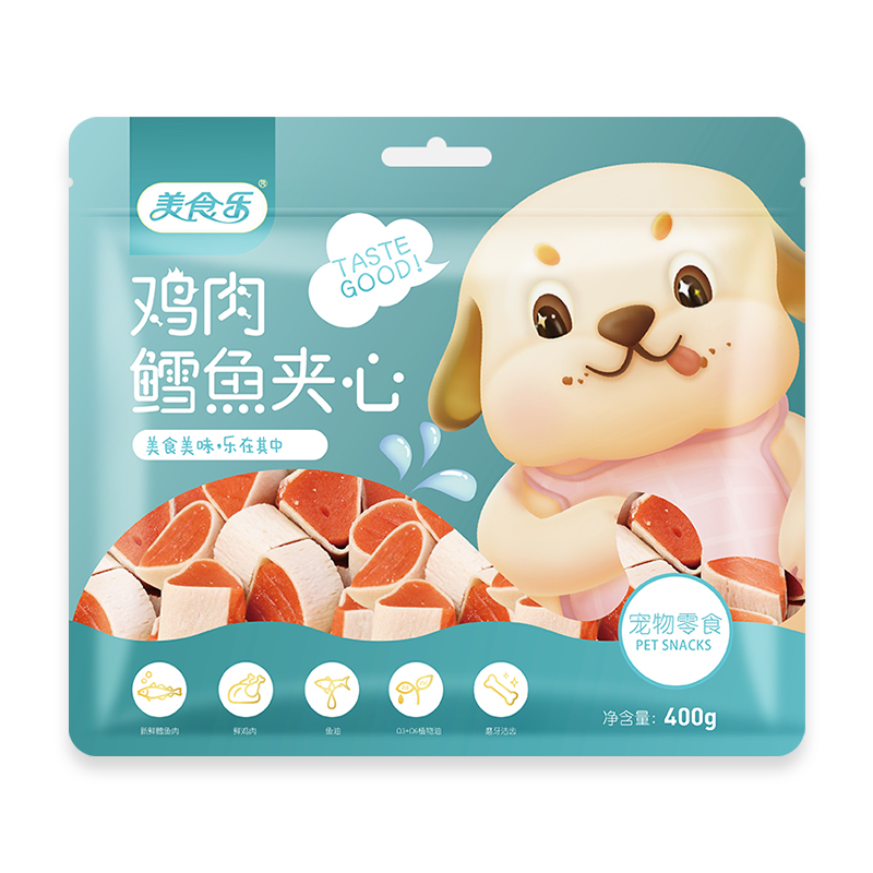 Gourmet Lepet Dog Snacks Chicken cod Cod sandwich meat Dry meat Rod Latte Training Reward Universal 400g