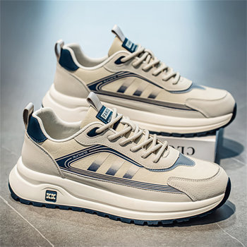 Trendy Men's Shoes 2026 New Spring Non-Slip Soft Sole Casual Versatile Men's Running Sports Dad Shoes