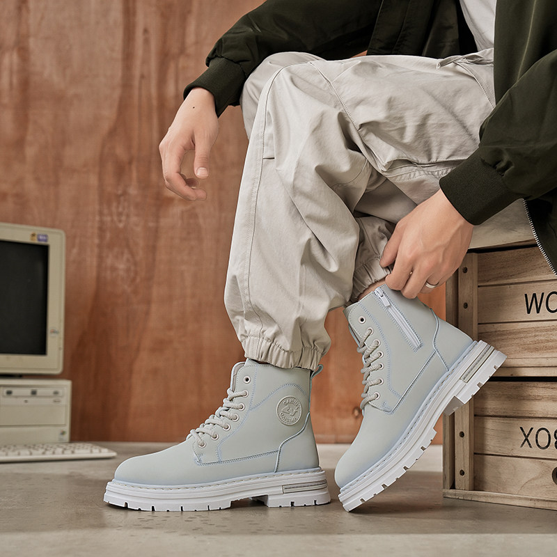 Martin Boots for Men 2026 New Winter High-Top British Style Casual Workwear Men's Mid-Top Leather Shoes with a High-End Feel