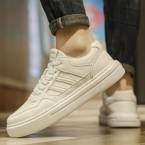 Летняя обувь, мужские дышащие универсальные спортивные кроссовки для отдыха, из натуральной кожи