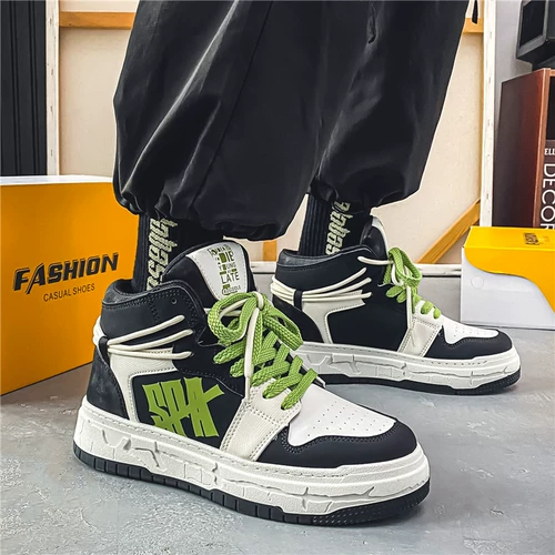 Летняя обувь, трендовые дышащие высокие сапоги, флисовые спортивные высокие баскетбольные кроссовки для отдыха