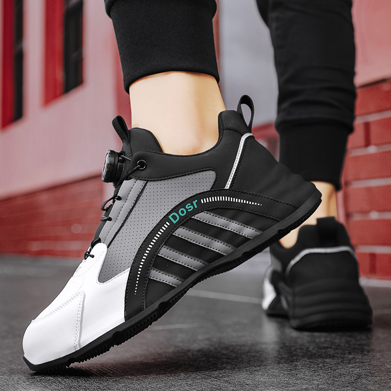 Rotating Button Men's Shoes 2026 New Winter Casual Soft-Soled Running Sports Men's Versatile Height-Increasing Dad Sneakers