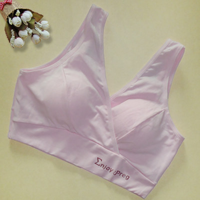 Vest nursing bra large size spring and summer cotton thin maternity underwear set Maternity postpartum nursing bra