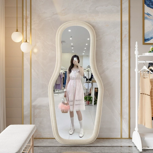 Зеркало специальной формы в стиле Ins, зеркало в полный рост, домашнее напольное зеркало, магазин одежды, декоративное зеркало, зеркало для спальни для девочек