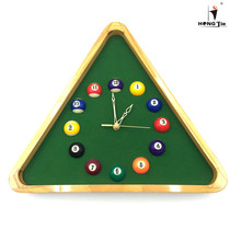 Billiards Bell Tripod Tripod Solid Wood Primary Color Clock Fancy Electronic Timepiece Billiard billiard Gift Ball Gallery hanging decorated wall bells