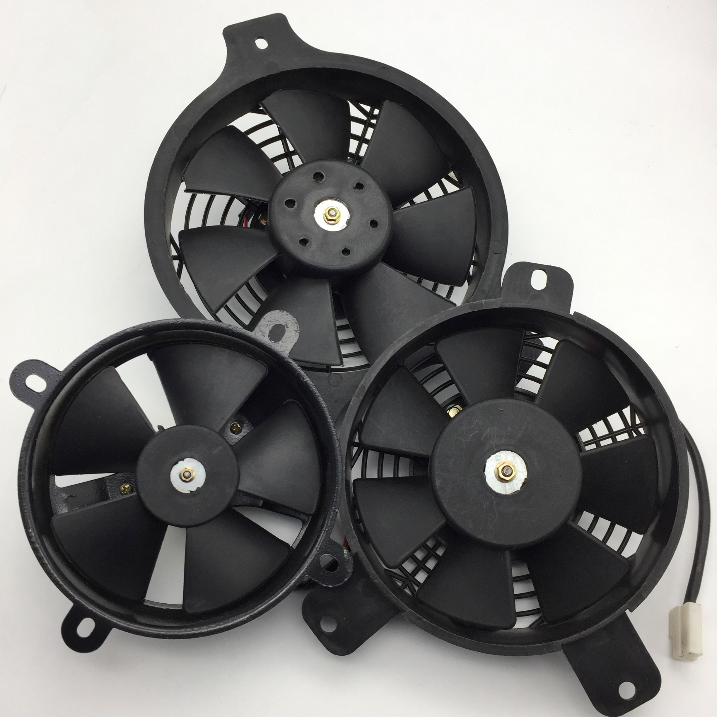 Tricycle locomotive Fukuda 200-lk 250 water tank radiating fan 12V modified fan retrofitted fan