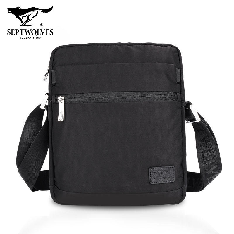 Septwolves men's bag shoulder bag casual cross-body bag men's Oxford cloth bag youth canvas bag outdoor backpack waterproof