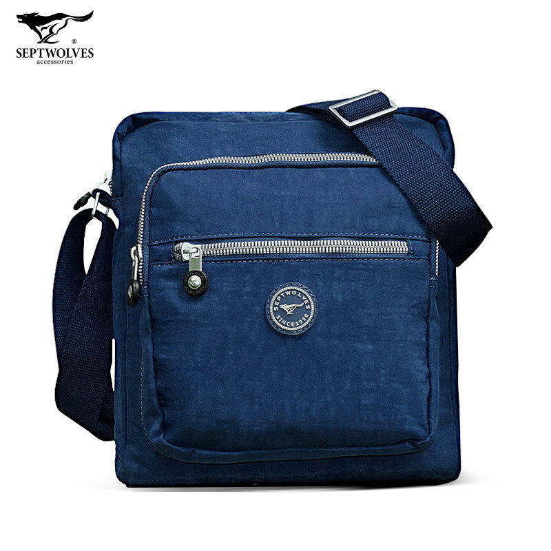 Septwolves men's bag shoulder bag casual sports cross-body bag Oxford cloth bag shoulder bag men's canvas bag diagonal backpack