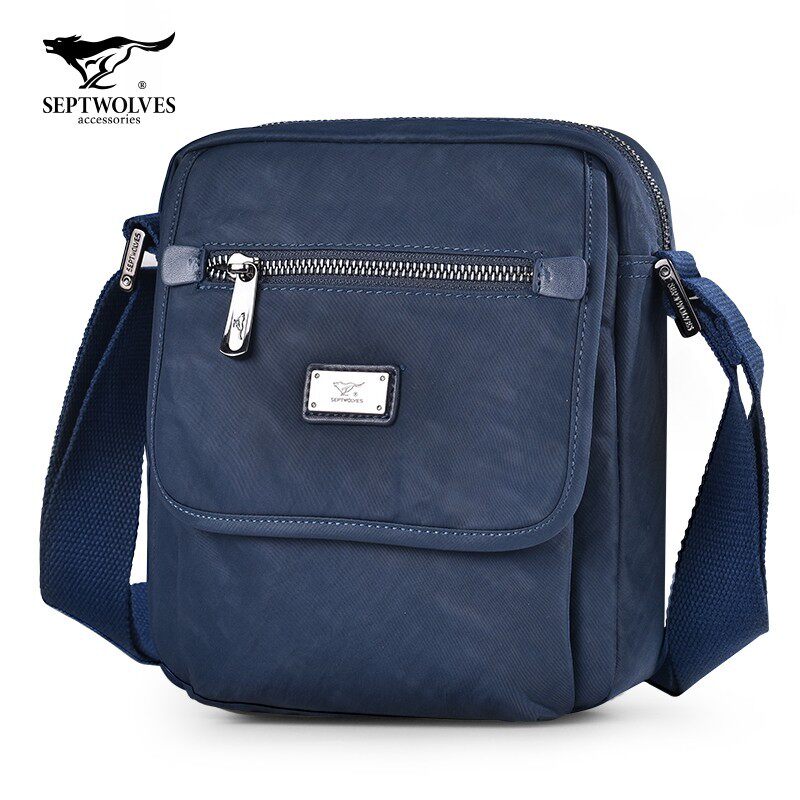 Septwolves men's bag shoulder bag men's messenger bag Oxford cloth casual bag youth canvas bag men's sports bag