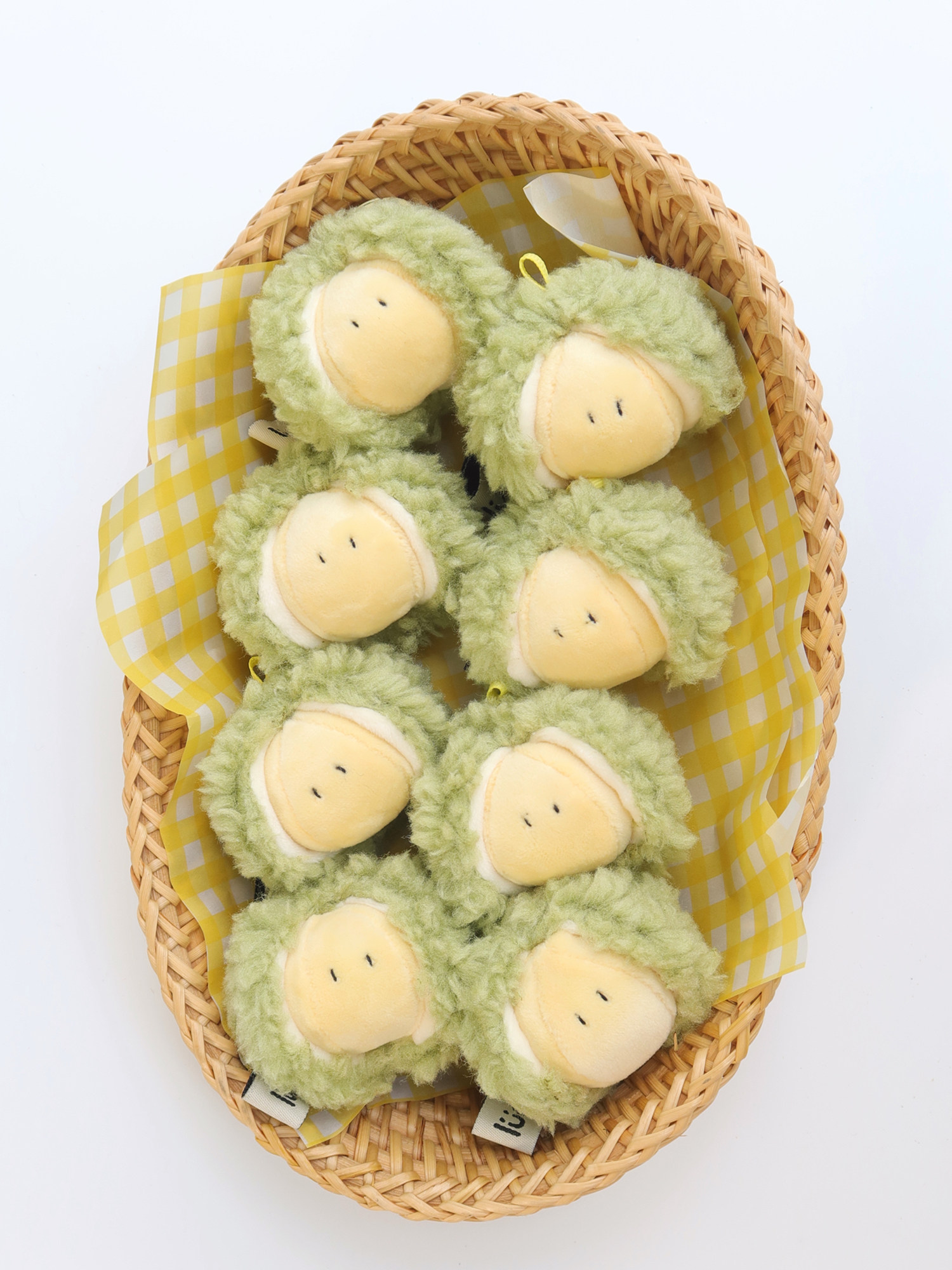 LUDO Bald Fruits Bald King Durian Plush Keychain detail image