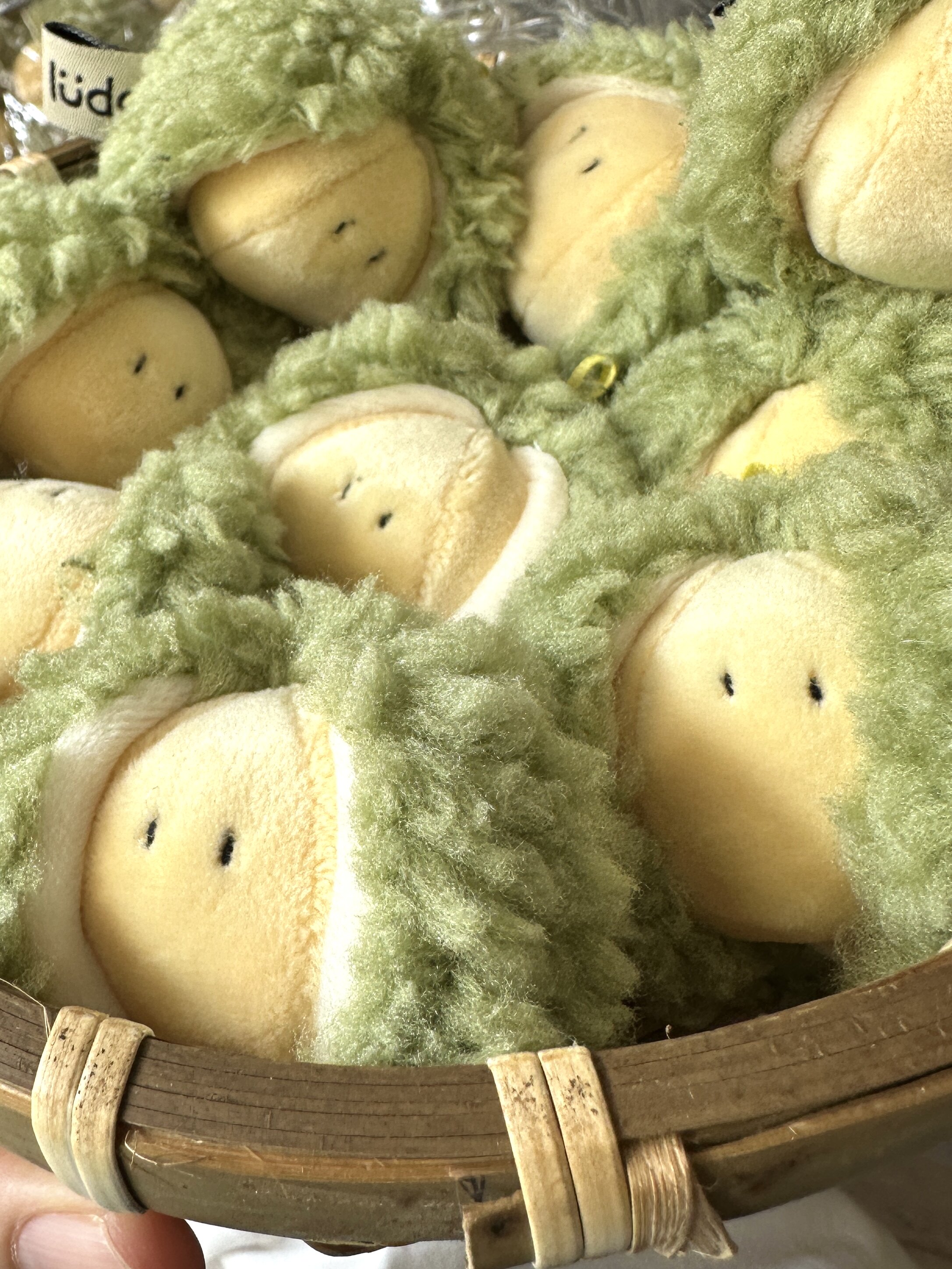 LUDO Bald Fruits Bald King Durian Plush Keychain detail image